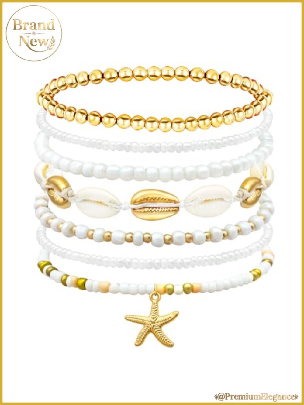 Bohemian Stackable Beach Bracelets Set Elastic Stretch